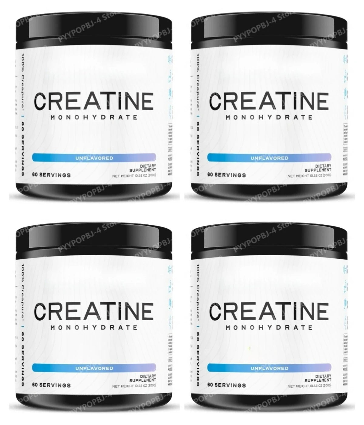 Creatine Powder 300g Supplement with 5000mg Creatine Monohydrate Help Build Muscles and Increase Energy — Unflavored Gluten Free