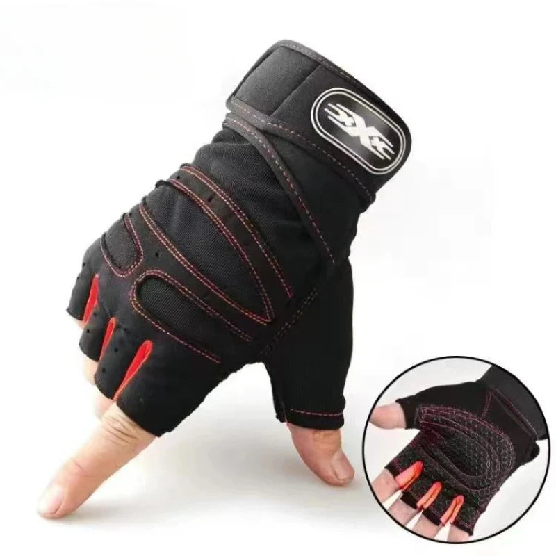 Gym Gloves Weightlifting Wristbands Protective Gear Men's and Women's Fitness Training Exercise Cycling Gloves Shock Resistant