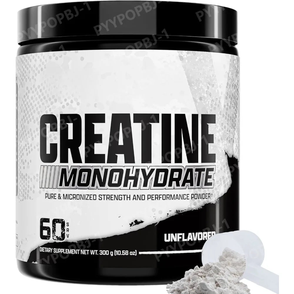 Creatine Monohydrate Powder 5g Pure Micronized Unflavored Sports Nutrition Supplement Workout Performance Support 300g