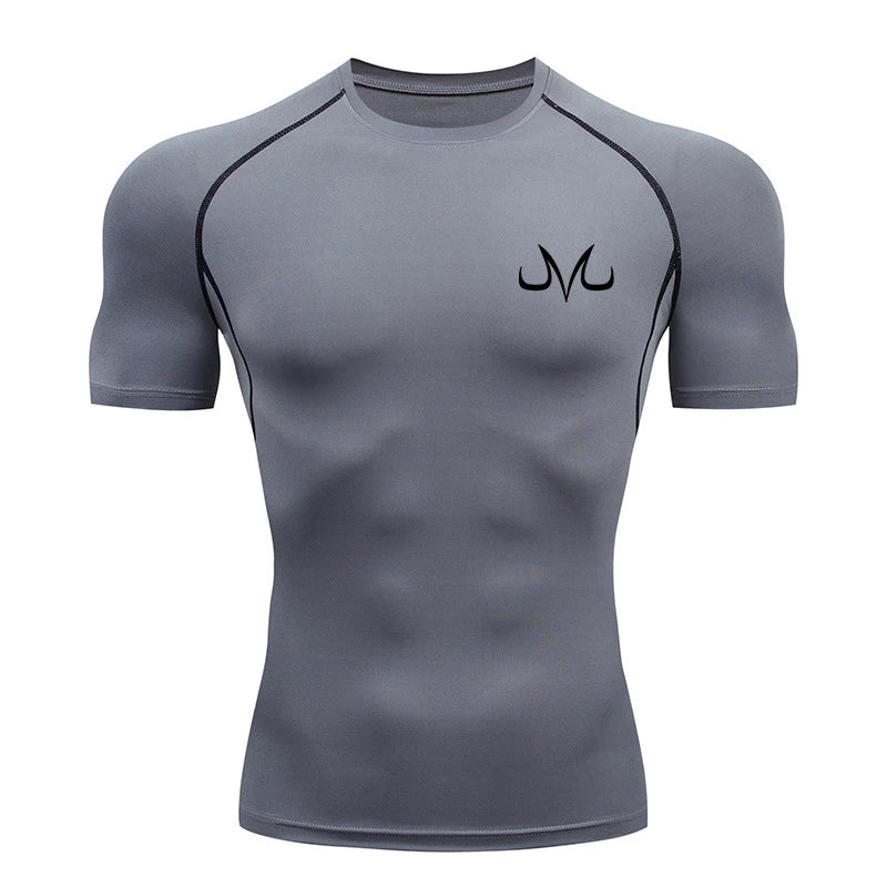 Graphic Compression Shirts for Men Summer Short Sleeve Rash Guard Gym Workout Tshirt Athletic Quick Dry Baselayer Undershirts