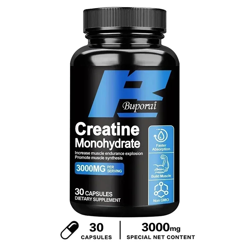 Creatine Monohydrate - Enhance Muscle Strength, Promote Muscle Recovery and Growth, and Improve Athletic Performance Vegan
