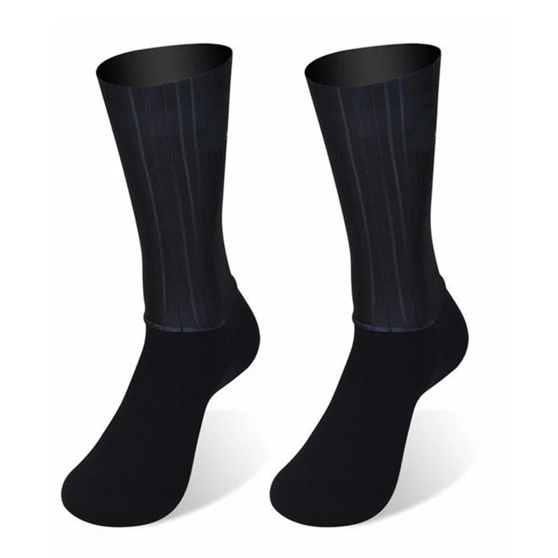 Bike Cycling New Team Summer Aero Socks Silica Gel Non-slip Breathable Pro Racing Sports Socks Men Women Calcetines Ciclismo