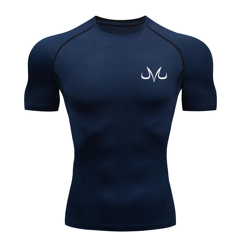 Graphic Compression Shirts for Men Summer Short Sleeve Rash Guard Gym Workout Tshirt Athletic Quick Dry Baselayer Undershirts