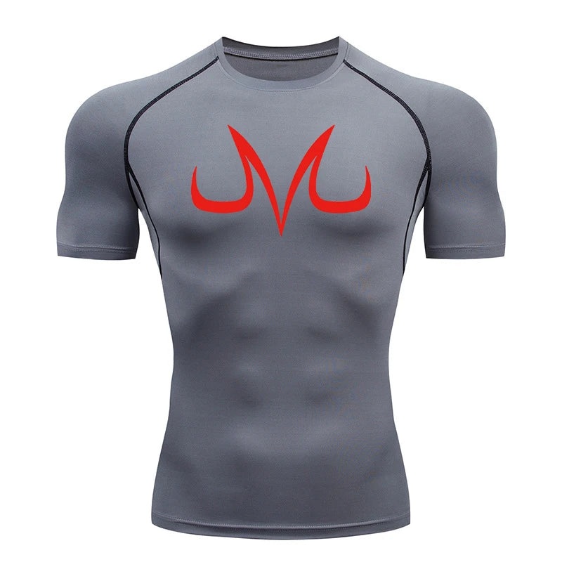 Graphic Compression Shirts for Men Summer Short Sleeve Rash Guard Gym Workout Tshirt Athletic Quick Dry Baselayer Undershirts