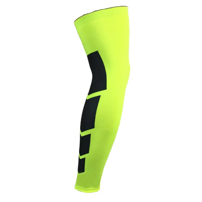 1Pcs Sports Knee Pads Silicone Anti-slip Elastic Breathable Extended Thigh And Calf Protectors Outdoor Basketball Cycling Unisex
