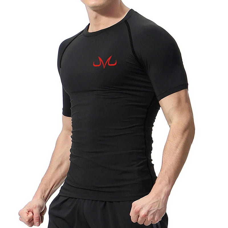 Graphic Compression Shirts for Men Summer Short Sleeve Rash Guard Gym Workout Tshirt Athletic Quick Dry Baselayer Undershirts